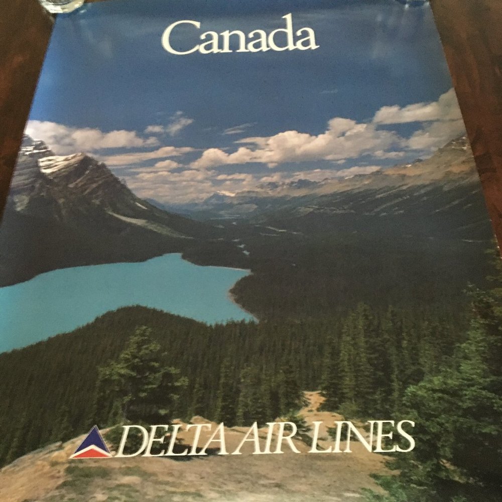 VTG Delta Air Lines Canada Travel Poster